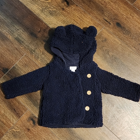 Mudpie Infant Boys NavySherpa Hooded Coat and Onesie - Picture 2 of 8